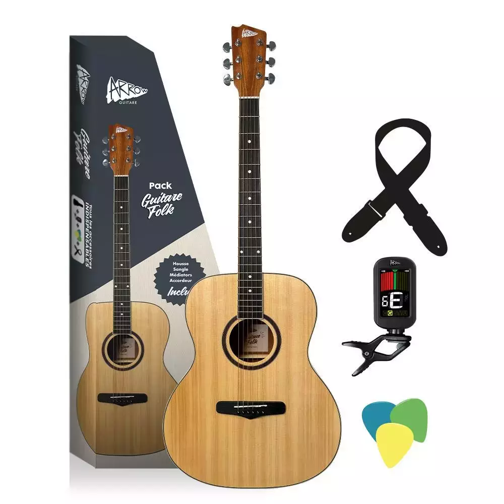 ARROW PACK GUITARE FOLK AR-F44 NATURELLE