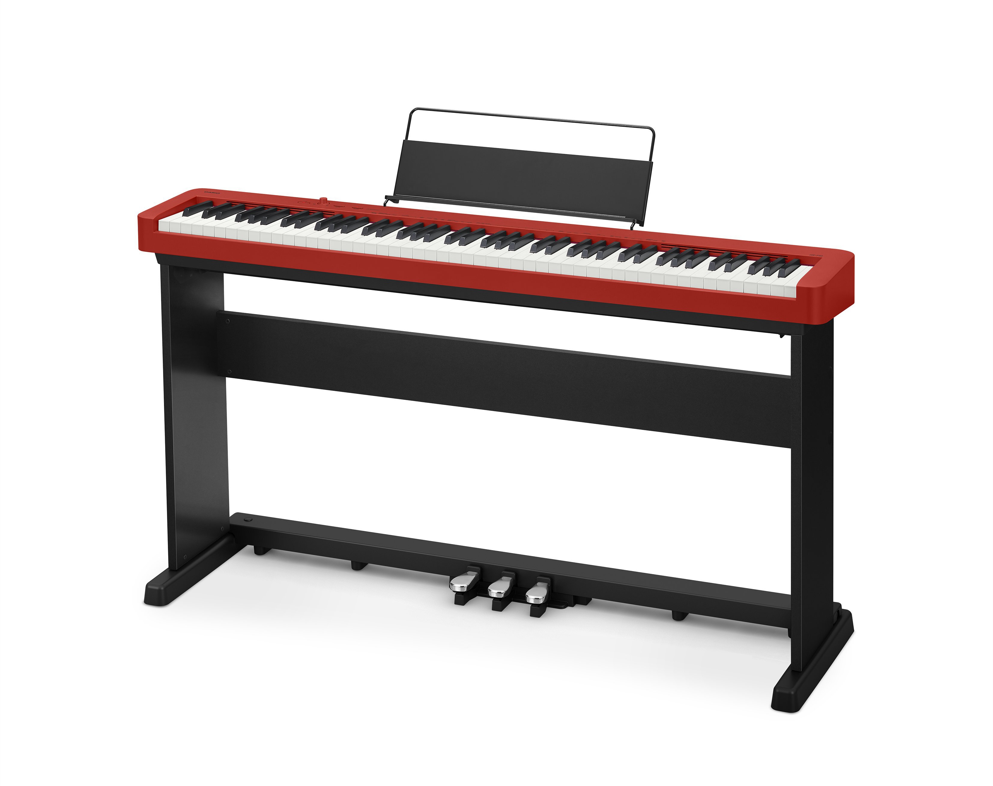 Achat/Vente Claviers - Pianos numériques CASIO Pack Clavier Rouge avec  meuble (CS-470) et pédalier intégré noir - Rockstation